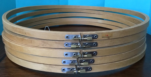 Wooden Hoop Quilting Embroidery Handcraft Handmade 5 Round Wooden 14" Hoops