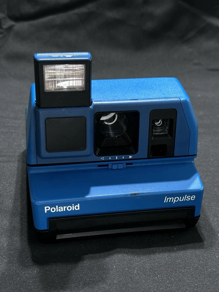 Vintage - Rara macchina fotografica Polaroid Impulse pellicola istantanea blu giada - parzialmente funzionante - Immagine 2 di 4