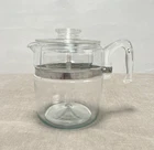 Vintage Pyrex Flameware Glass Clear Percolator Coffee Pot 7759 - 9 Cup Read