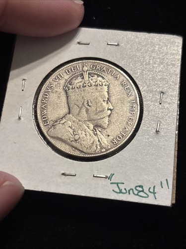 1909 Newfoundland 50 Cent Silver Half Dollar “jun84” 50C Canada Graffiti - Picture 23 of 24