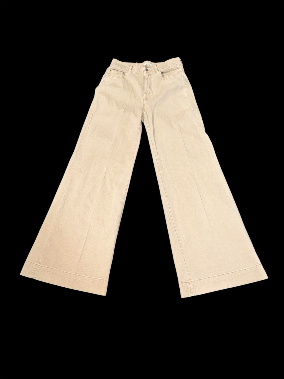 DL1961 HEPBURN JAMBE OAT HIGH RISE EXTRA WIDE LEG PANTS SZ 28