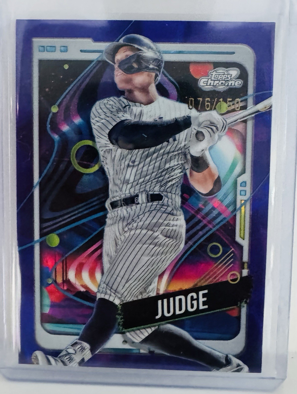 2024 Topps Cosmic Chrome - Aaron Judge #68 Purple Nebula Refractor /150