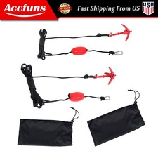 2Pcs Marine Folding Anchor Buoy Kit For Canoe Kayak Raft Boat Red