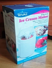 Rival Electric Ice Cream Maker 1-1/2Qt  And Yogurt, Sorbet maker GC8151 WN