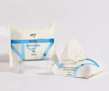 2X No7 Biodegradable Cleansing Wipes - Makeup Remover 30 Wipes Ea (60 Total)