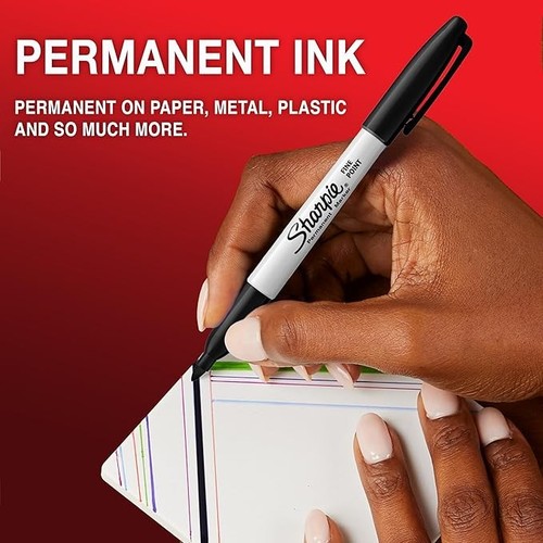 Sharpie Permanent Markers | Fine Point for Bold Details | Black Ink | 12 Marker - Picture 5 of 6