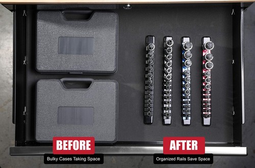 70108-12-Piece Metric Hex Bit Socket Set - Chrome Vanadium Sockets with S2 Al... - Picture 6 of 9