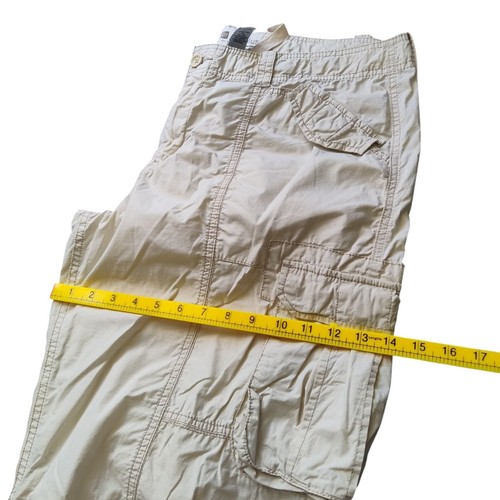 Gap Baggy Cargo Pants size 16 Utility Lightweight Cotton 2008 Beige Surplus - Picture 13 of 14