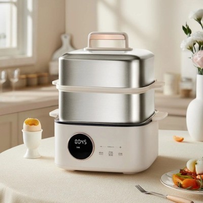 220V Electric Steamer Stainless Household Three- All-in-One Breakfast Machine