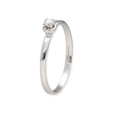 Giorgio Visconti Anello solitario con diamante naturale oro bianco 18kt AB15394