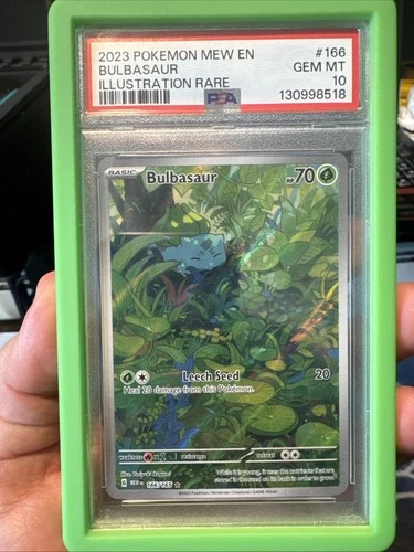 Pokémon TCG Bulbasaur 151 Illustration Rare Card 166/165 PSA 10