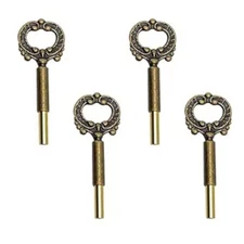 4 Pack Lamp Keys Socket Turn Keys Replacement Switch Knobs (Antique Brass)