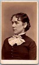 Antique CDV Circa 1870s A.N. Moore Gorgeous Lady Fancy Dress Meriden CT