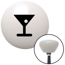 Black Martini Glass W Olive White Retro Shift Knob W M16x1.5 Insert Shifter