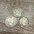BARBER DIME 90 Percent Silver Lot Of 3 1901 1907 1913 GOOD DATES GOOD CONDITION