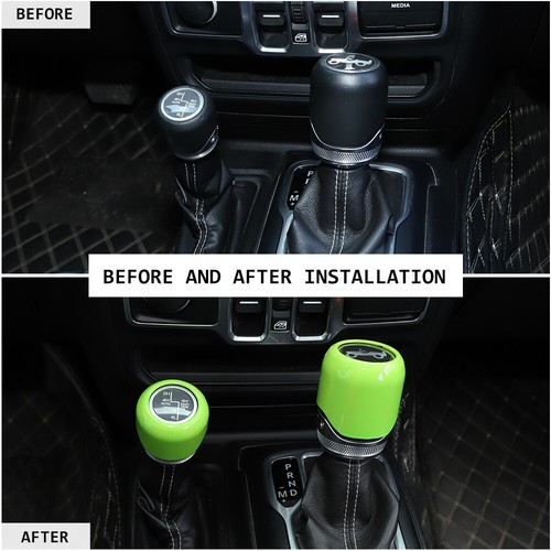 2 x Center Gear Shift 4WD Trim Cover Green Accessories For 18+ Jeep Wrangler JL - Bild 3 von 11
