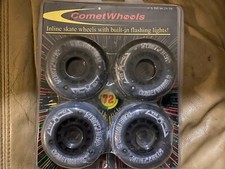 New Comet Wheels 72 Inline Skate Wheels with built-in flashing lights 4 Wheels