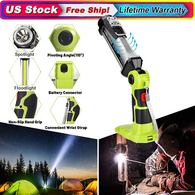 #ad Rechargeable LED Work Light for Ryobi 18V Li ion Battery 35W 2000LM Super Bright $35.38