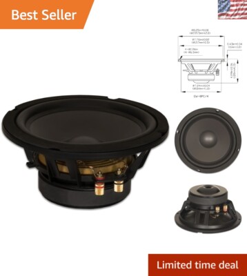 High-Performance 8'' Goldwood Woofer - 330W, Ideal for Surround Sound Systems
