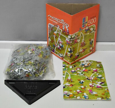 HEYE puzzle comic jigsaw MORDILLO 1988 Crazy Football triangle  box 1st ed. 8357