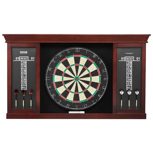 VEVOR Dartschrank Set Offizielle Dartscheibe MDF Darts 45x3,8cm Dartboard
