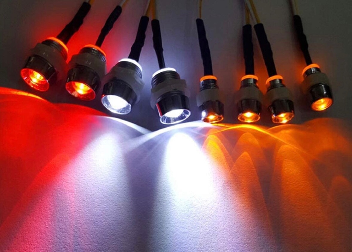 RC LED Light Kit Truck Lights Headlights  brake RC Crawler 2W2R 10mm 4A5 JR JST