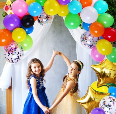 16 FT Balloon Garland Arch Kit Multicolor 100 Balloons 100 Glue Stickers