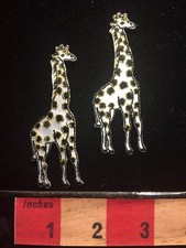 GIRAFFE Appliqu  Style Zoo Animal Patch  Lot Of 2. 66Z