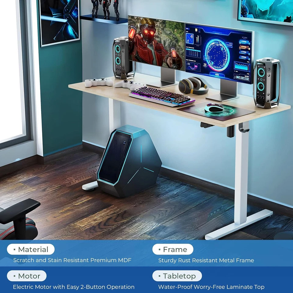 40" Modern Height Home Office Table Standing Electric Desk - Image 4 of 4