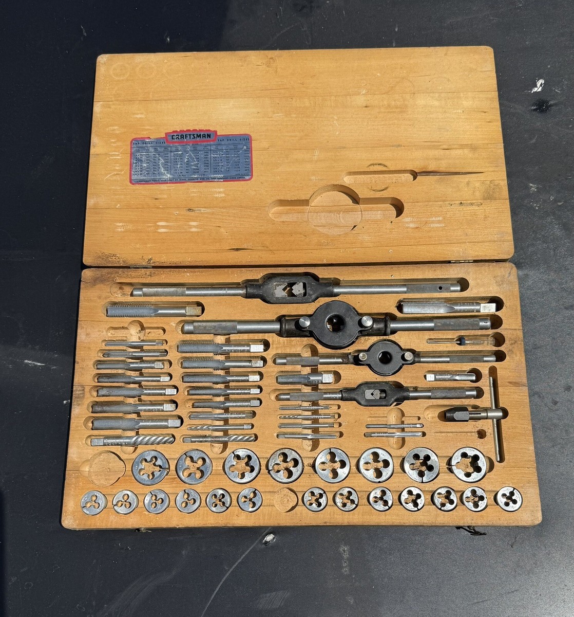Vintage Craftsman Kromedge 51 Piece Tap and Die Set No. 9