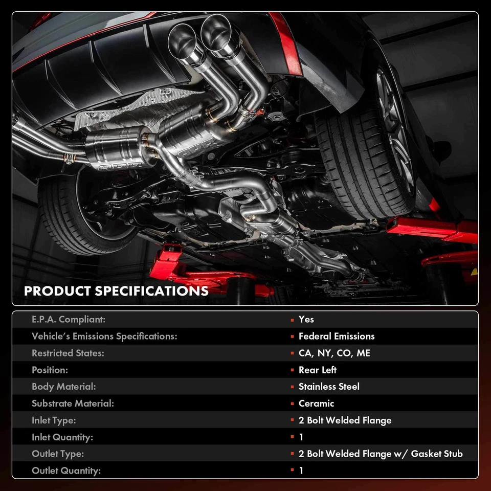 Convertidor catalítico conductor trasero para Toyota 4Runner Lexus GX470 2005-2009 GX460 Foto 3 de 4