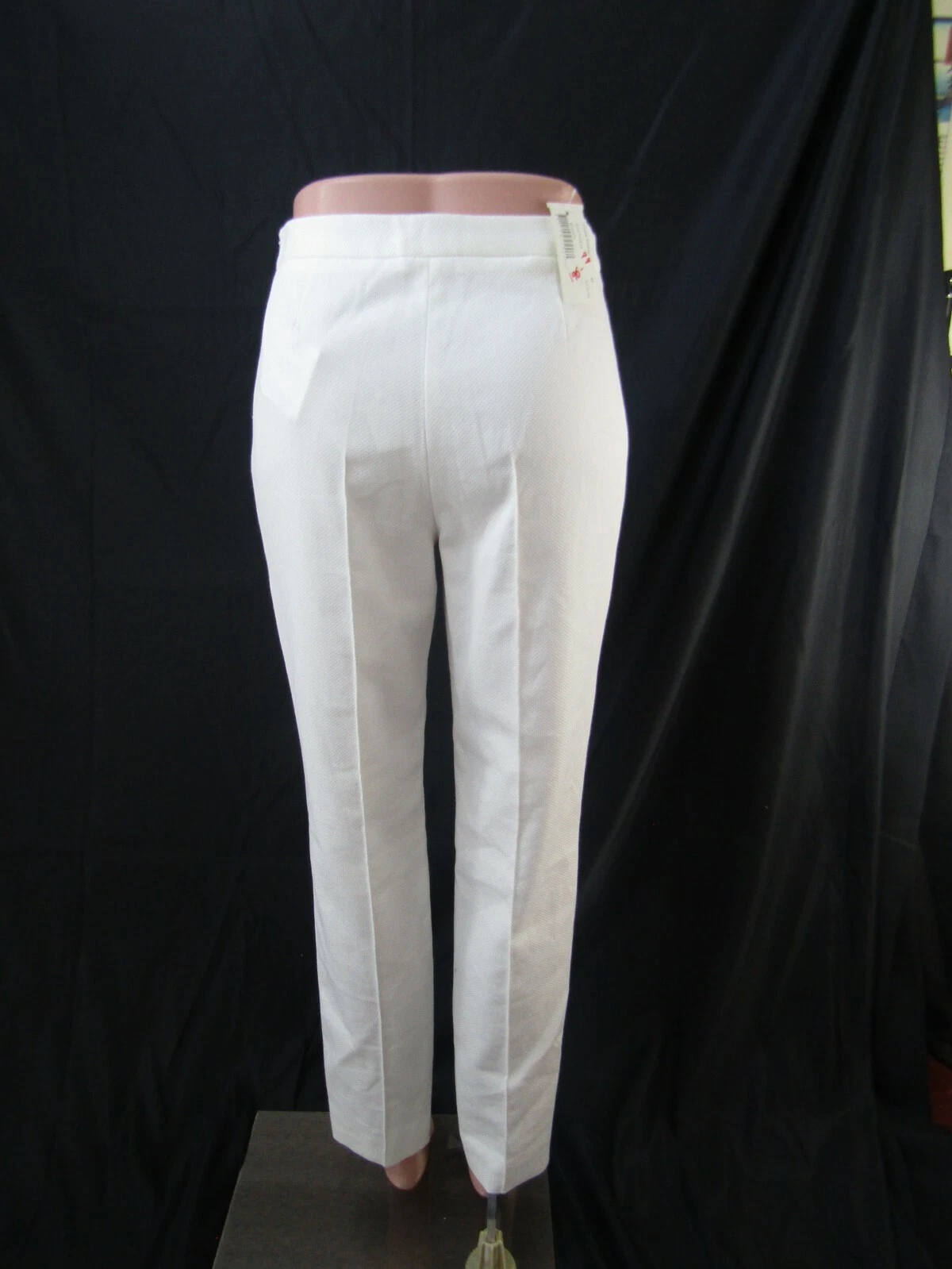 NWT Moschino Cheap+ Chic White Side Zip Pant Size 6 40 Retail $475
