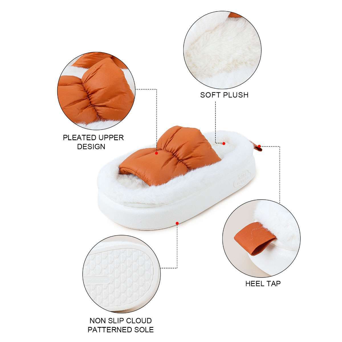 PANTOFOLA D’ORO Pantofole da donna morbide in peluche ciabatte da donna casa plateau scarpe da interno