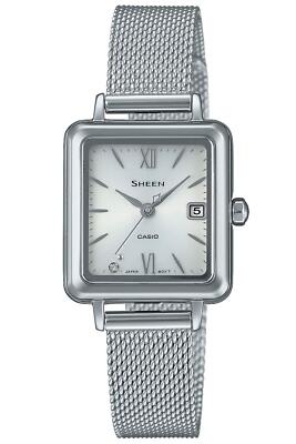 CASIO SHEEN Solar SHS-D400M-7AJF Silver sapphire glass Women's Watch New in Box