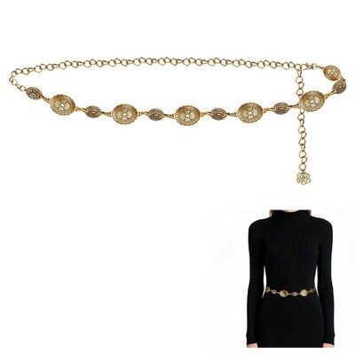 Waist Chain for Women, Gold Adjustable Western Cowgirl Chain Belt Cowboy Rode...