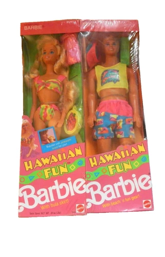 Hawaiian Barbie and Ken set Original Factory Seal vintage Mattel; 1990s NRFB