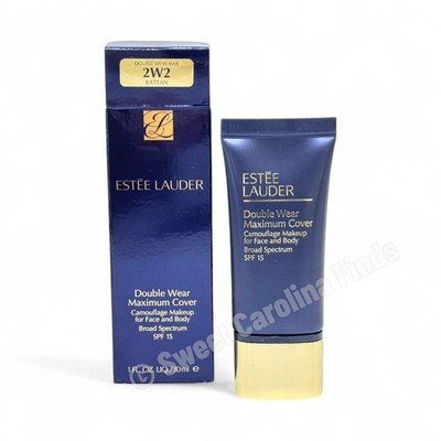 Estee Lauder Double Wear Maximum Cover Foundation 2W2 RATTAN 1oz Full Size NEW