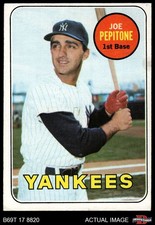 1969 Topps #589 Joe Pepitone Yankees 3 - VG