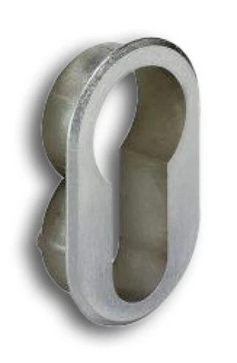 JUNIE MB- Rosette, 7420, für Profilzylinder, oval, Metall, vernickelt,H 41mm