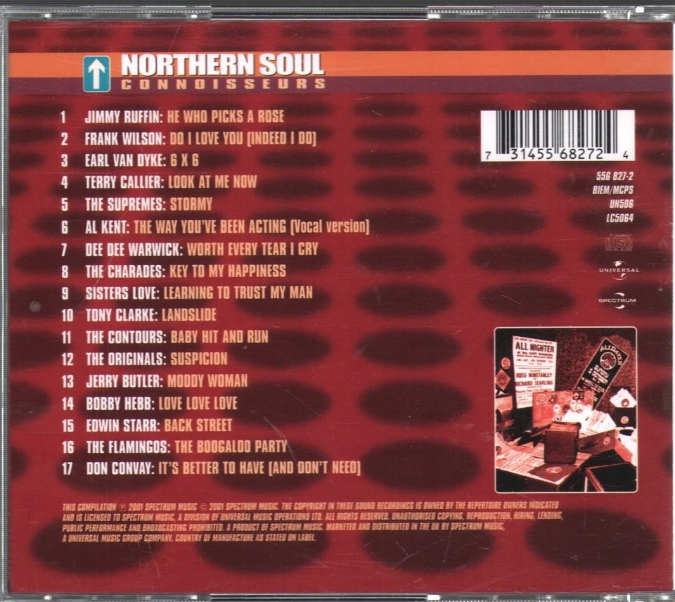 Various Artists Northern Soul Connoisseurs CD UK Spectrum 2001 5568272 - Bild 2 von 2