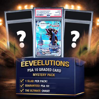 Eeveelutions PSA 10 Graded PKM Card Mystery Pack Trading Card Game