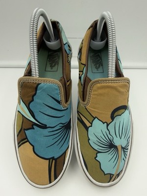 Vans (Lucky Girl Print) Mustang/Bright Blue Floral Slip-on Shoe - Size W7