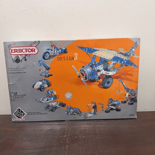 Erector Design 3 #6700 Motorcycle Assembly Instructions Models 287 Parts Sealed - Afbeelding 1 van 13