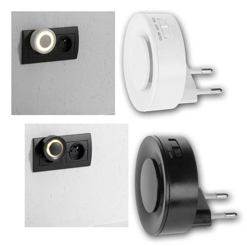 Pequeña luz LED nocturna/luz de orientación RIBI, sensor de movimiento y crepúsculo