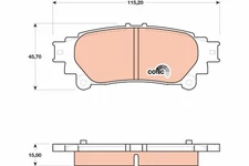 GDB4174 TRW Brake Pad Set, Disc Brake for Lexus, Toyota, Toyota (GAC)