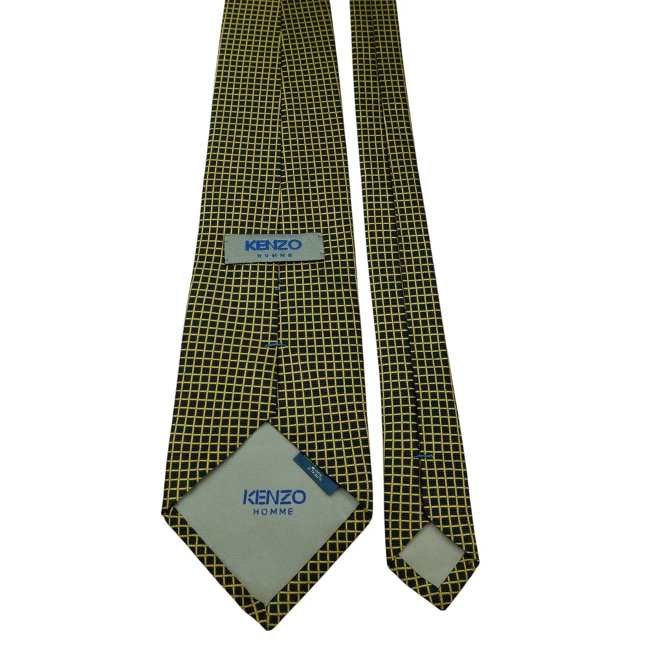 Kenzo Tie Silk Black Gold Geometric Japan (US Import Tax Included) - Image 4 of 4
