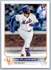 Nick Plummer 2022 Topps Update RC Rookie #208 New York Mets