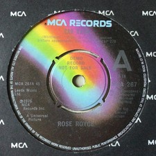 ROSE ROYCE: "CAR WASH" DEMO COPY on UK MCA RECORDS 267