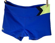 Jo Jax Dance wear Shorts Sz 10/12 Adult Large Blue Neon Athletic Premium
