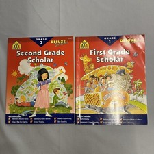 School Zone First  Second Grade Scholar Deluxe Workbook Set 1998 Homeschool